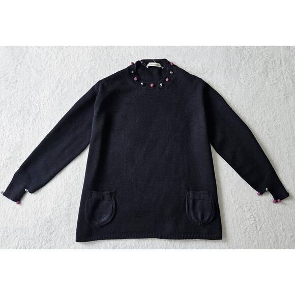 STEFANO MORTARI Italy embellished "resort ready" goop sweater nwt $480 it-40 / s - Picture 2 of 11